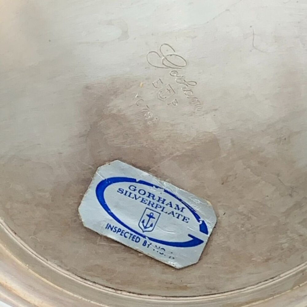 Gorham Vintage Silverplate Classic Footed Fruit/Serving Bowl YC 781 - Picture 4 of 4